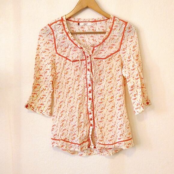 Vintage Levi's floral button up blouse kids large - Picture 1 of 5